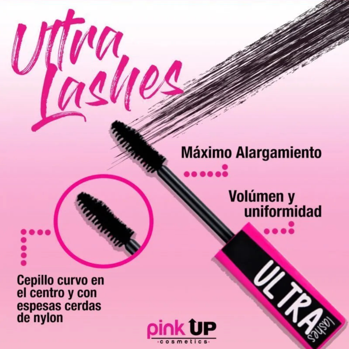 MÁSCARA ULTRA LASHES PINK UP