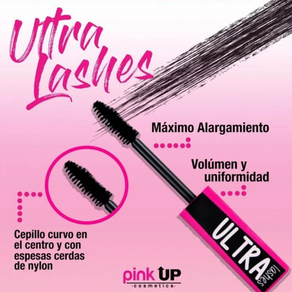 MÁSCARA ULTRA LASHES PINK UP